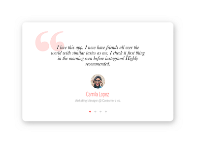 Daily UI #039 - Testimonial 039 daily ui testimonial