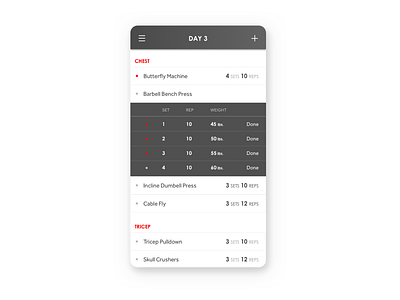 Daily UI #041 - Workout Tracker