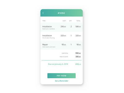 Daily UI #046 - Invoice