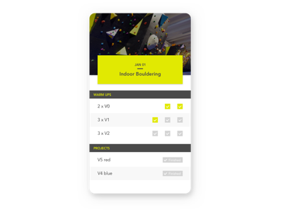 Daily UI #062 - Workout of the Day