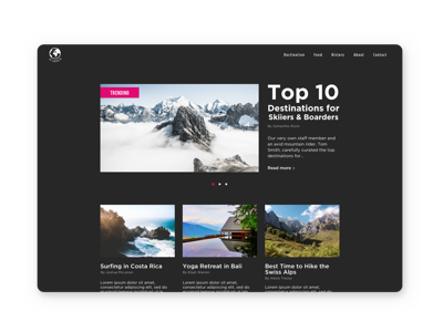 Daily UI #069 - Trending 069 daily ui travel trending