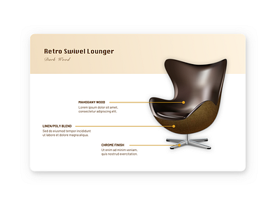 Daily UI #095 - Product Tour chair daily ui