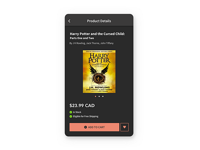 DailyUI #096 - Currently In Stock daily ui harry potter