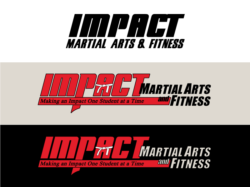 Impact Martial Arts & Fitness adobe illustrator bézier pen tool digital illustration logo