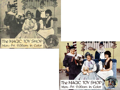 The Magic Toy Shop adobe photoshop colorization photo editing photo repair photo retouching