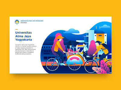 UAJY Overview atmajaya branding campus education gradient illustration indonesia university vector yogyakarta