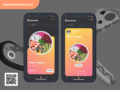 Foodie Mobile Flutter Application 3d graphic design restaurant manager restaurant menu ui uikit