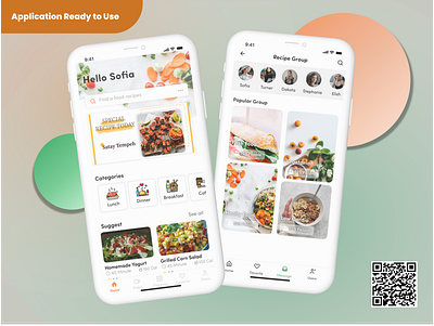 Ultimate Recipes App flutter 3.0 Cooking app Android and IOS 3d graphic design recipes application restaurant ui