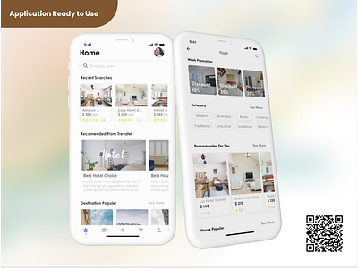 Flux Hotel Booking hotel full application in Flutter 3.0 3d graphic design travel ui