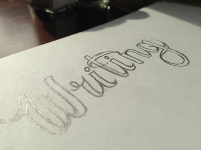 ahWriting logotype (sketch)