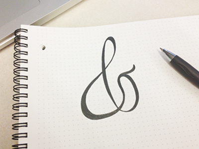Refined Ampersand Sketch ampersand design drawing ink sketch typography
