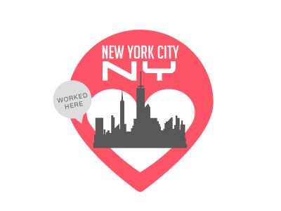 NYC Icon - Work Experience city design digital heart icon illustration newyorkcity nyc work