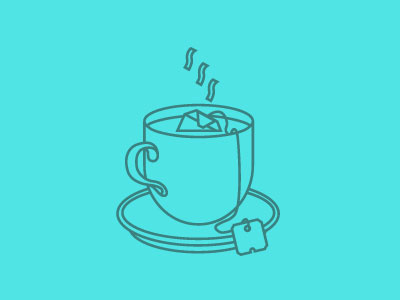 Teatime icon beverage cup design icon iconography illustration tea teabag teatime