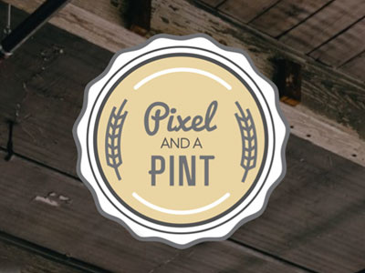 Pixel and a Pint Logo beer brand branding design illustration logo pint pixel series social typography ux