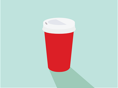 Red Cup & all that… christmas coffee cup dribbble holiday illustration redcup season starbucks vector