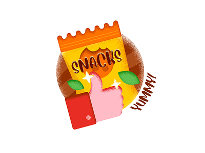 Snacks Logo design food illustration logo logo design snacks