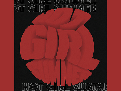 HOT GIRL SUMMER graphic design photoshop
