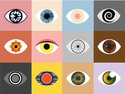 Revolution of the Eye artists eye history mid century vector