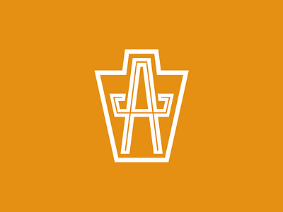 A a letter orange type