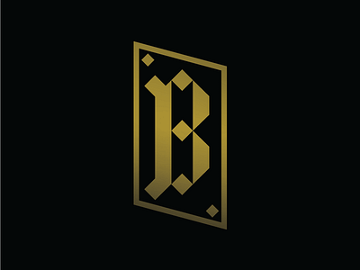 B b blackletter letter monogram type