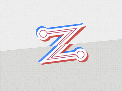 Z alphabet dropcap glitch letter z