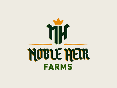 Noble Heir Farms Concept blackletter farm logo noble royal