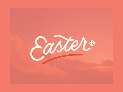 Easter 2019 design easter hand lettering script type