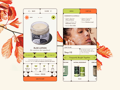 Fat and the Moon, cosmetics beauty beauty product body care concept cosmetics cosmetics store design detail screen e commerce figma graphic design makeup mobile online shop skincare typography ui ux visual webdesign