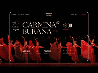 Sofia Opera and Ballet, desktop actor art ballet concept culture dance design desktop graphic design main screen opera performance show theatre tickets typography ui ux visual webdesign