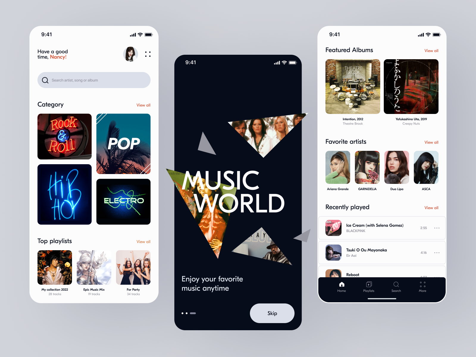 Music App UI - 1 by Alina Chizhevskaya on Dribbble