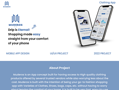 Muderos (Clothing App) branding mobile app mobile design ui ux