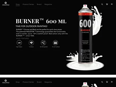 Molotow landing Page branding design figma graphic design landingpage ui web