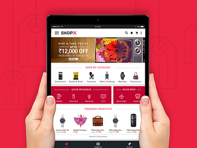 ShopX tablet app designagency designcoz ecommerce ios retailapp shopping shoppingonline tablet tabletapp