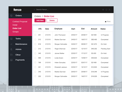 Fence, a web portal to manage construction projects