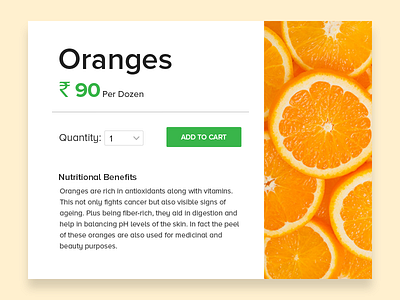 Buyfresh, a web portal to buy organic fruits and vegetables cart checkout ecommerce fruits oranges ui ux uxdesign vegetables website