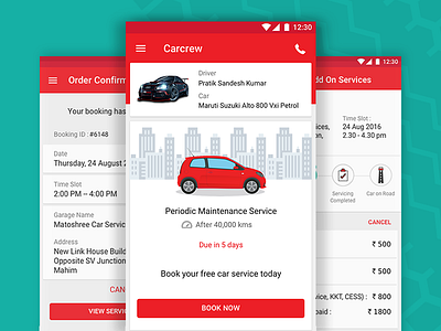 Carcrew, an app for maintaining and servicing your vehicle. auto car carservice designagency garage uidesignagency uidesignlab uxdaily vehicle