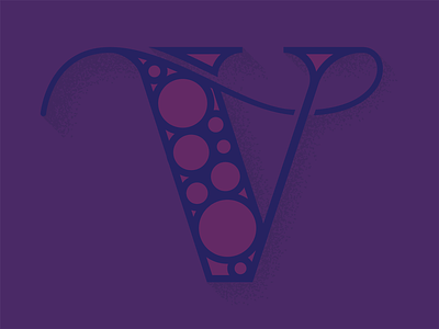 Vapor and Bubbles bubbles circle circles concept monogram purple typography vapor violet
