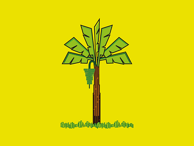 Vazha / Banana Tree banana illustrator kerala line tree vazha vector