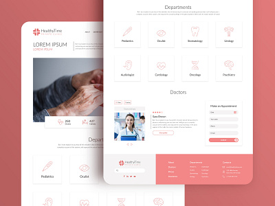 Private clinic web design concept