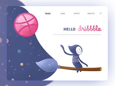 Hey, Dribbble! design dribbble first shot illustration painter web