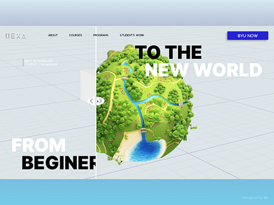 Dexa course 3d course design landing me ui ux