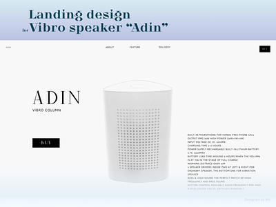 Vibro speaker “Adin”