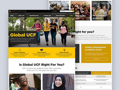 Global UCF Homepage design ui ux web website
