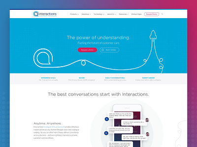 Interactions Homepage design ui ux web website