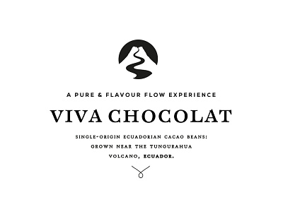 Viva Chocolate "Volcano" Logo Idea brown chocolate logo design logo mark portfolio symbol volcano