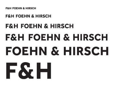 Foehn & Hirsch Logotype Feedback branding identity logo design logotype type typography