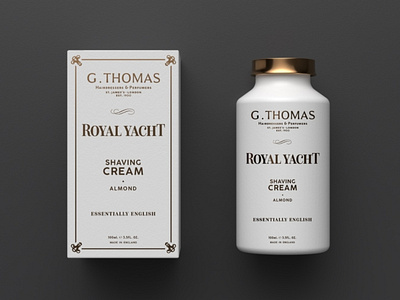 G Thomas Hairdressers - Royal Yacht Logo, Bottle & Packaging