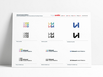 Unboxed Exploration - Logo Lock-up's by The Logo Smith brand identity branding finance helvetica identity investor logo logo design logo designer logo marks logos portfolio typography