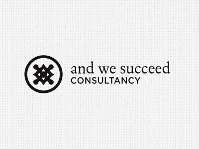 And We Succeed Logo compass design identity jigsaw logo mono