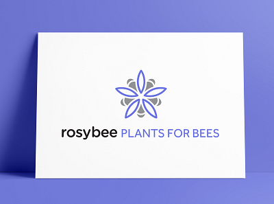 RosyBee Plants for Bees Logo Designed by The Logo Smith brand brand identity branding design freelance designer identity logo logo design logo designer logo marks logos portfolio typography